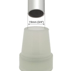 2 Pcs 3/4 19mm White Glow in The Dark Rubber Tips, Ferrules, Walking Canes