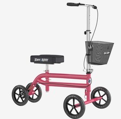 KneeRover Steerable Knee Scooter Knee Walker Crutch Alternative in HOT PINK