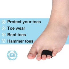 10 Pcs Buddy Straps for Fingers, Black Nylon Bandage Hammer Toe Straightener …