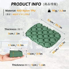 Inflatable Seat Cushion Ultralight, Compact Air Pad with Storage Bag Travel