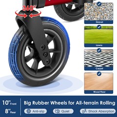 MAXWALK Portable All Terrain Foldable Outdoor Walker 10″ Wheels 300lb Senior USA