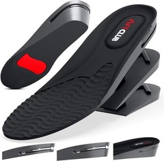 6FT CLUB Height Increase Insoles for Men, M 8-11 | 1.8” | Lo-Tops, Black