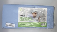 GREEN LIFESTYLE 6 Pack 34″x36″ Underpads, Large Reusable Pet & Senior Pads