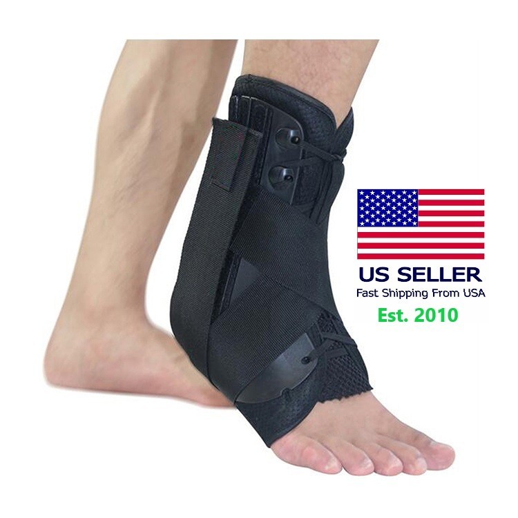 Lace up Ankle Brace Adjustable Sport Immobilizer Sprain Support Stabilizer-USA