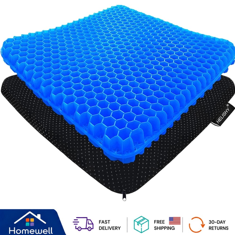 Ultimate 1.65“ Thick Gel Seat Cushion – Comfort for Work, Travel & Recovery