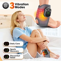 Red Light Therapy Ankle Massager Pain Relief 5 Heating Levels 3 Vibration Modes