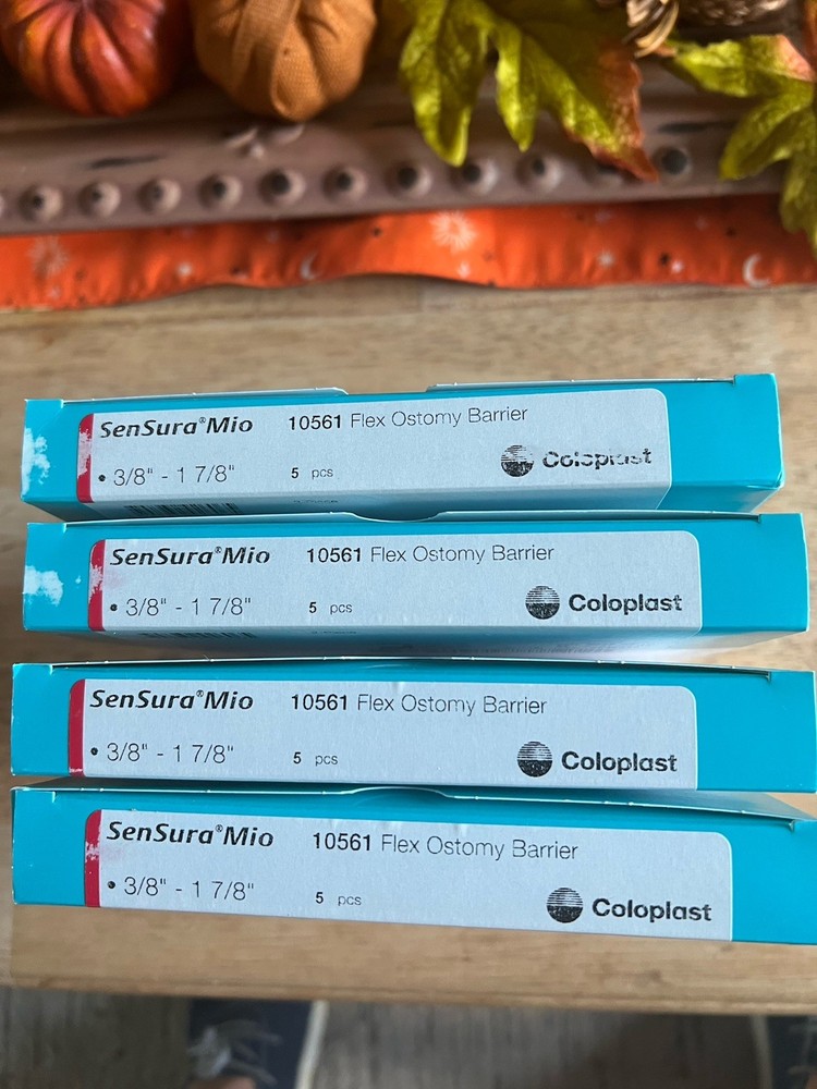 4 NEW Coloplast 10561 SenSura Mio Flex Ostomy Barrier 3/8″-1 7/8” Exp. 2029
