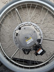 Yamaha Quickie 24″ Power Assist Xtender Wheelchair Wheels Battery W/ Q7 Mount