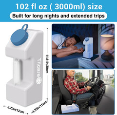 Portable Urinals for Men Spill Proof Nighttime Glow in the Dark Lid- 3000 Ml/101