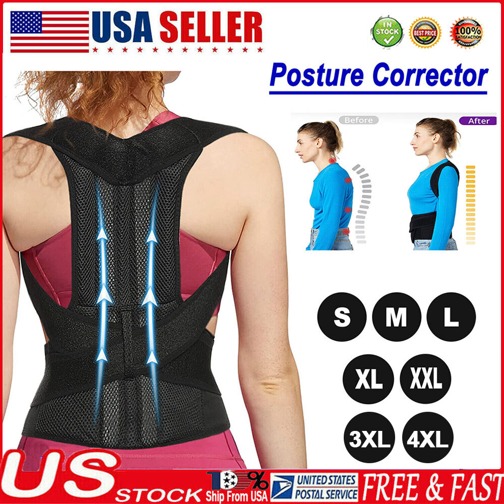 Hunchback Correction and Back Straightener for Pain Relief Brace Belt Men Women