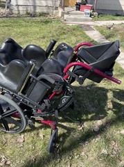 NICE! Quickie Iris Tilt-In-Space Manual Transport Rehab Wheelchair