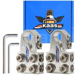 Kaas 8-Way Lead Acid Battery Terminal Connector, Small, Silver