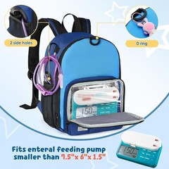 Compact Feeding Tube Bag Designed for School with Weight Distribution Straps