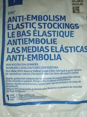 Medline EMS Anti-Embolism Elastic Stockings Knee Hi XX-Large Regular 3 Pairs ~ o