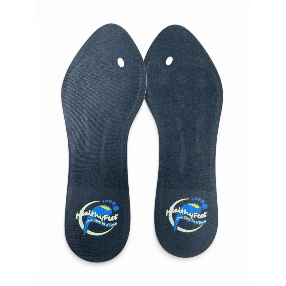 HealthyFeet XS Fluid Technology Glycerin Filled Orthotic Insoles Black Massaging