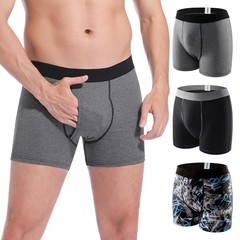 Men’s Incontinence Underwear, Light Absorbency, Moisture-Wicking Boxer Briefs (3