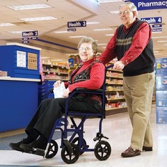 Ultra Lightweight 25 lbs Transport Wheelchair with 19″ Seat – Foldable & Safe