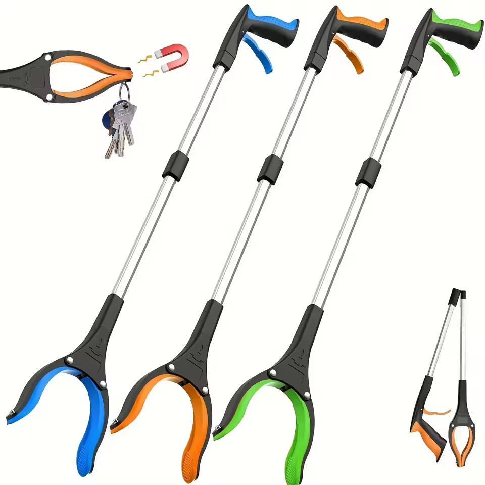 32″Grabber Pick Up Tool Extended Garbage Reaching Stick Trash Picker Folding