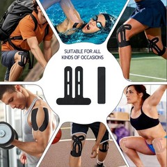 20 PCS Waterproof Kinesiology Tape for Shoulders/Knees,Precut Strips for Knee Pa