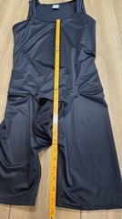 Underworks Compression Body Suit W/Rear Zipper Mens Sz Large, Black