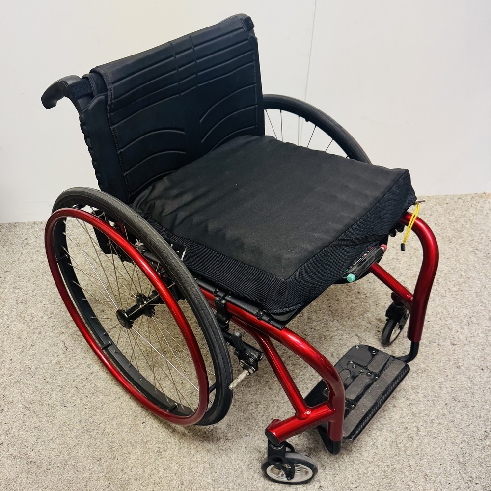 Quickie Nitrum Ultralight Manual Wheelchair Rigid Red Frame 300 lb