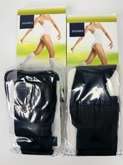 2 Sigvaris Size A Casual Compression Cotton Socks 15-20 mmHg Black Knee High NEW