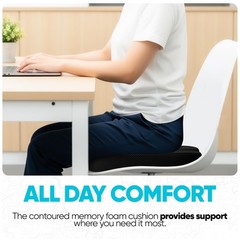 Seat Cushion, Office Chair Cushion, Desk Chair Memory Foam, Sciatica Coccyx T…