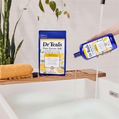 Dr Teal’S Dr Teals Foaming Bath Pure Epsom Salt Prebiotic Lemon Oils 34 Fl Oz