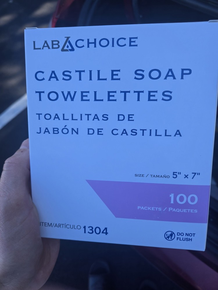 Castile Soap Towelette #1304 100 Count, 5“ x 7“