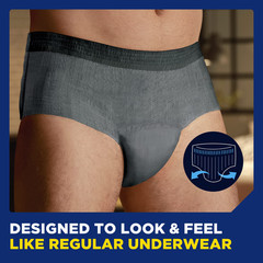 TENA Men Maximum Plus Incontinence Underwear L/XL 44-64″ Breathable Grey 56Count