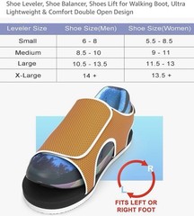 Adjustable Post-Op Shoe Leveler Lift for Leg Length Discrepancy, W, Orange