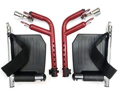 Wheelchair footrest Red Replacement,Economy Footrest for Medium,
