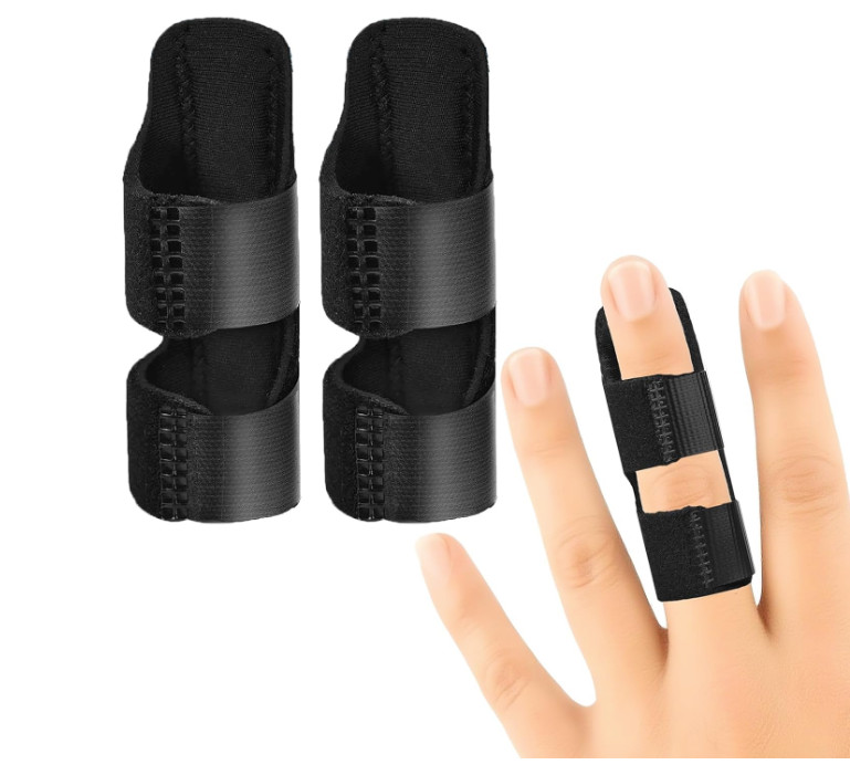 Finger Splint 2Pcs, Trigger Finger Splint Brace for Middle, Index, Ring Fingers