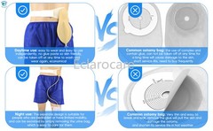 Bladder Lumbar Side Pocket Day/Night Set Latex Material Colostomy bags Reusable