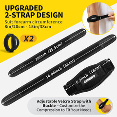 2 Pack Tennis & Golfer’s Elbow Brace, Counterforce Compression | Dual Adjusta…