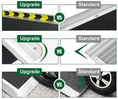 Fit For 8FT Used Home Wheelchair Ramp Non-Skid Folding Aluminum Ramps Steps