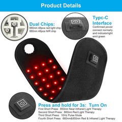 1/2pcs for USB Rechargeable TheraWrap Carpal Tunnel Wrist Wrap With Heat&Massage