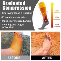 6 Pack Copper Compression Socks for Men & Women – Best Support for Running, Nurs