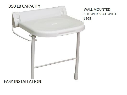 fold down shower seat with legs easy installation FREE SHIPPING