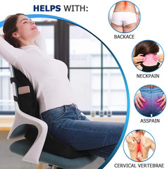 Gel Seat Cushion for Long Sitting Hip Pain, 20X20Inch Jumbo Thick Soft & Breatha
