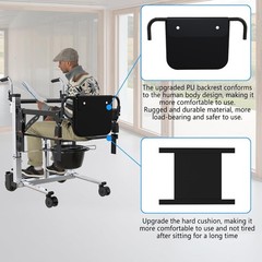 Ultra Light Folding Wheelchair for Seniors 16in Wide, Flip Armrests & Footrests