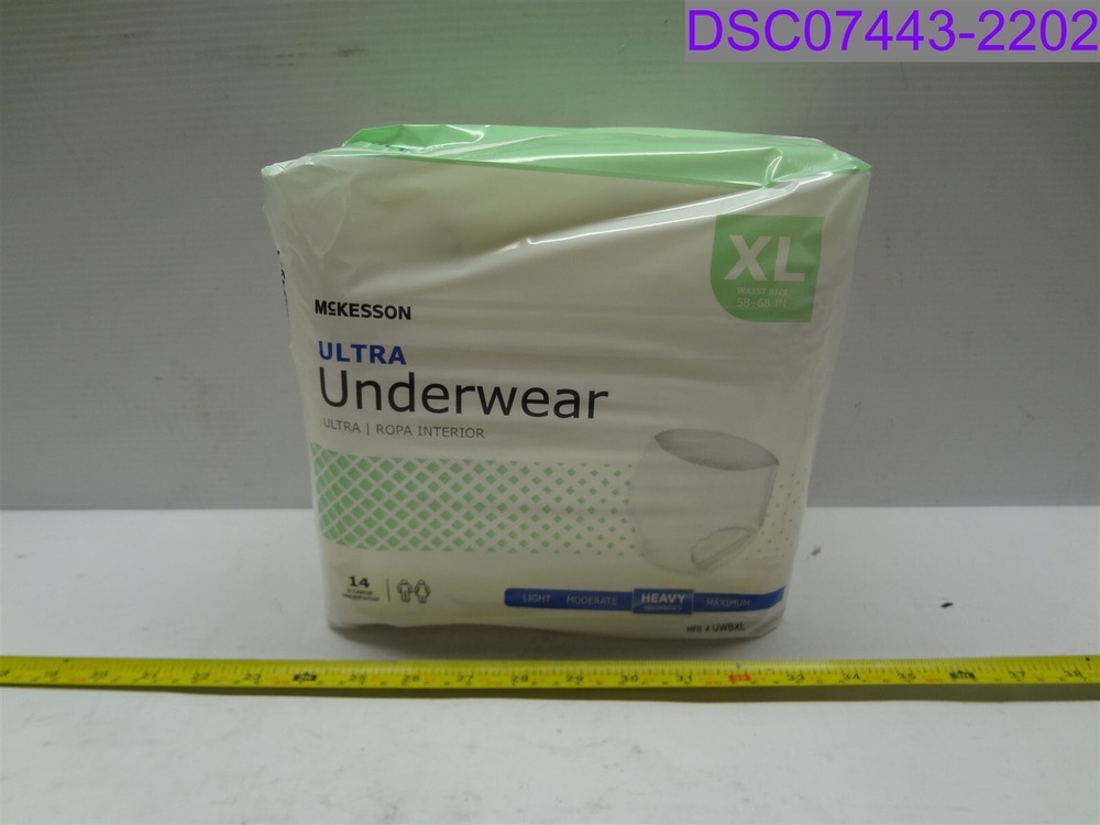 Qty = 56 (4 Packs x 14): McKesson Ultra Underwear Disposable Size XL P/N UWBXL