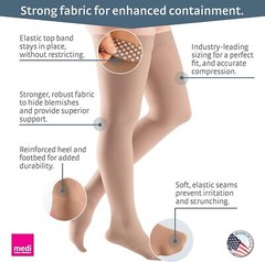 Mediven Plus REGULAR TOP BAND Thigh High Compression Stocking 30-40 Size VII 7