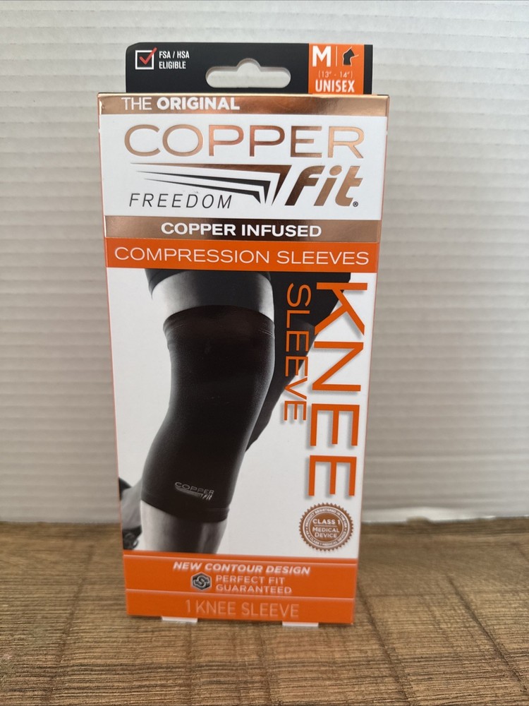 Copper Fit Copper Infused Knee Compression Sleeve Size Medium Unisex NEW