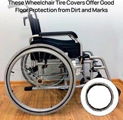 2 PCS Wheelchair Tyre Covers for Wheelchair Tires 24’’ Non-Slip Wheelchair Wheel