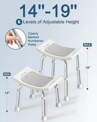 Shower Chair for inside Shower, 400 Lbs Adjustable Shower Stool
