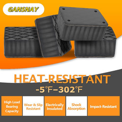 Heavy-Duty Rubber Lift Blocks, 8000Lbs Capacity, Non-Slip, 4 Pack