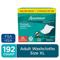 Assurance Disposable and Pre-Moistened Premium Extra Large Washcloths for Adults