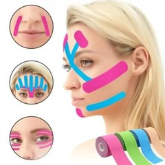 2.5cm X 5m Kinesiology Face Tape – V Line, Wrinkle Lift, Skin Tightening