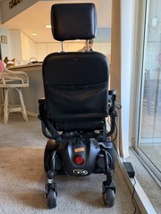 Drive Electric Titan Power-chair Black Joystick Control Padded Armrest 6-Wheel